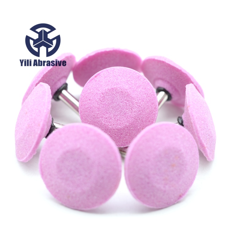 Puntas montadas de aluminio rosa A36-38×10×6.0 PA60 Piedra de pulido de cerámica