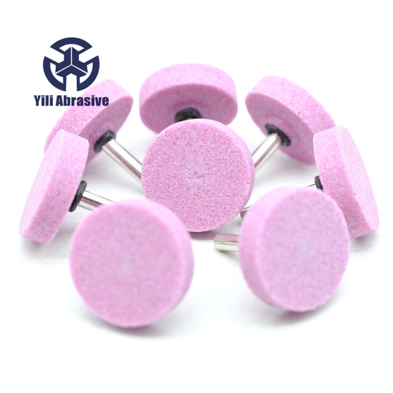 Puntas montadas de aluminio rosa (KA6) - 38×10×6,0 mm Piedra de pulido de cerámica