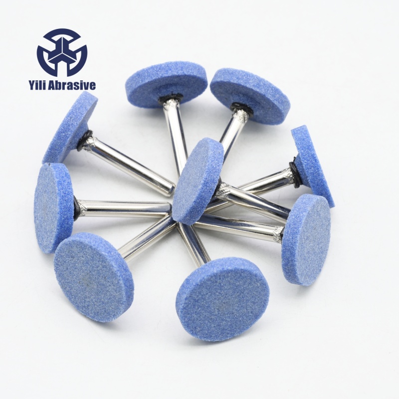 Puntas montadas de aluminio azul cerámico (KA6) - 38×10×6,0 mm Piedra de pulido de cerámica color azul cerámico blanco